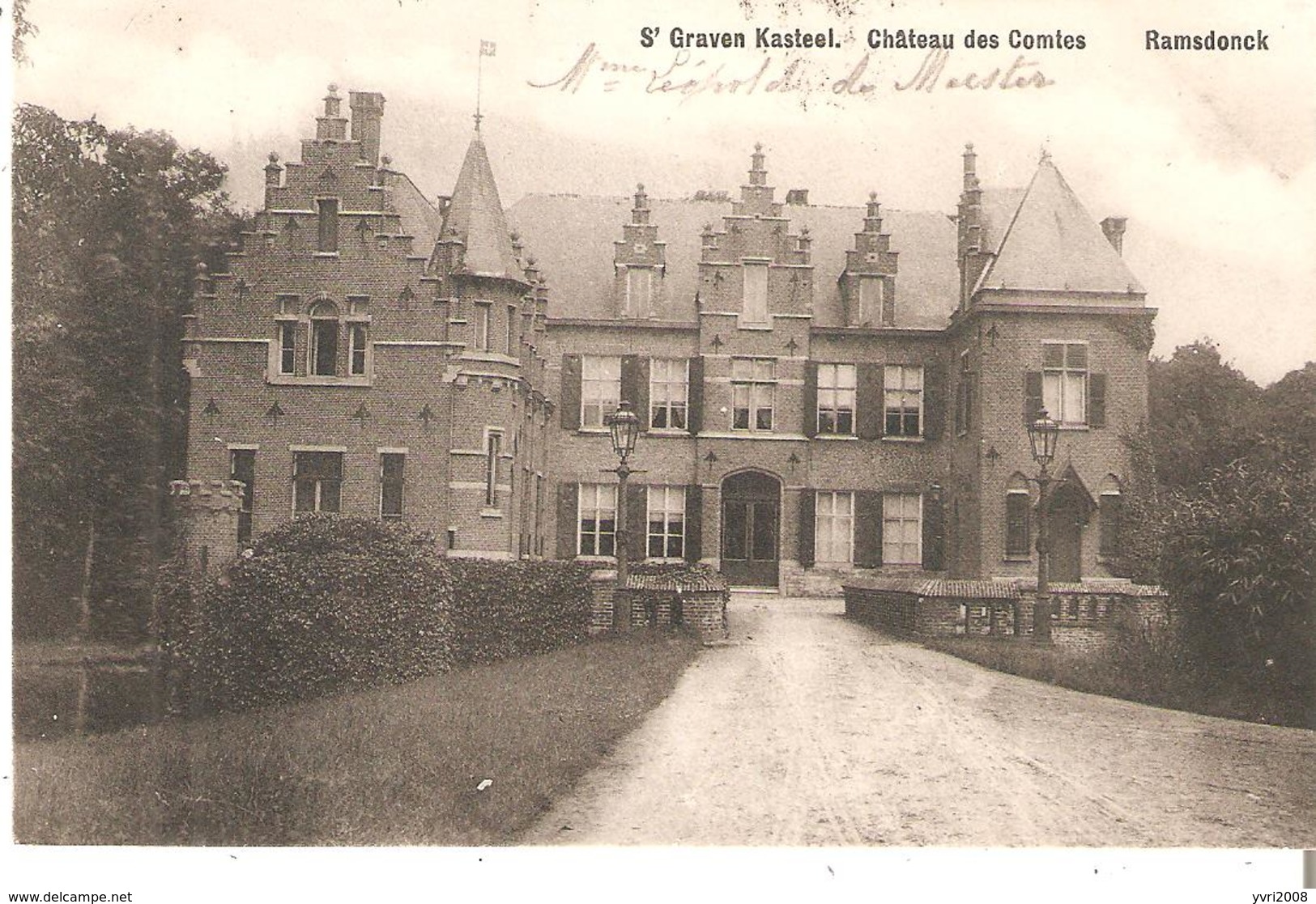 CP. S'Graven Kasteels - Châteaudes Comtes RAMSDONCK - Photo J. Van Grinderbeek Louvain En 1909 - Autres & Non Classés