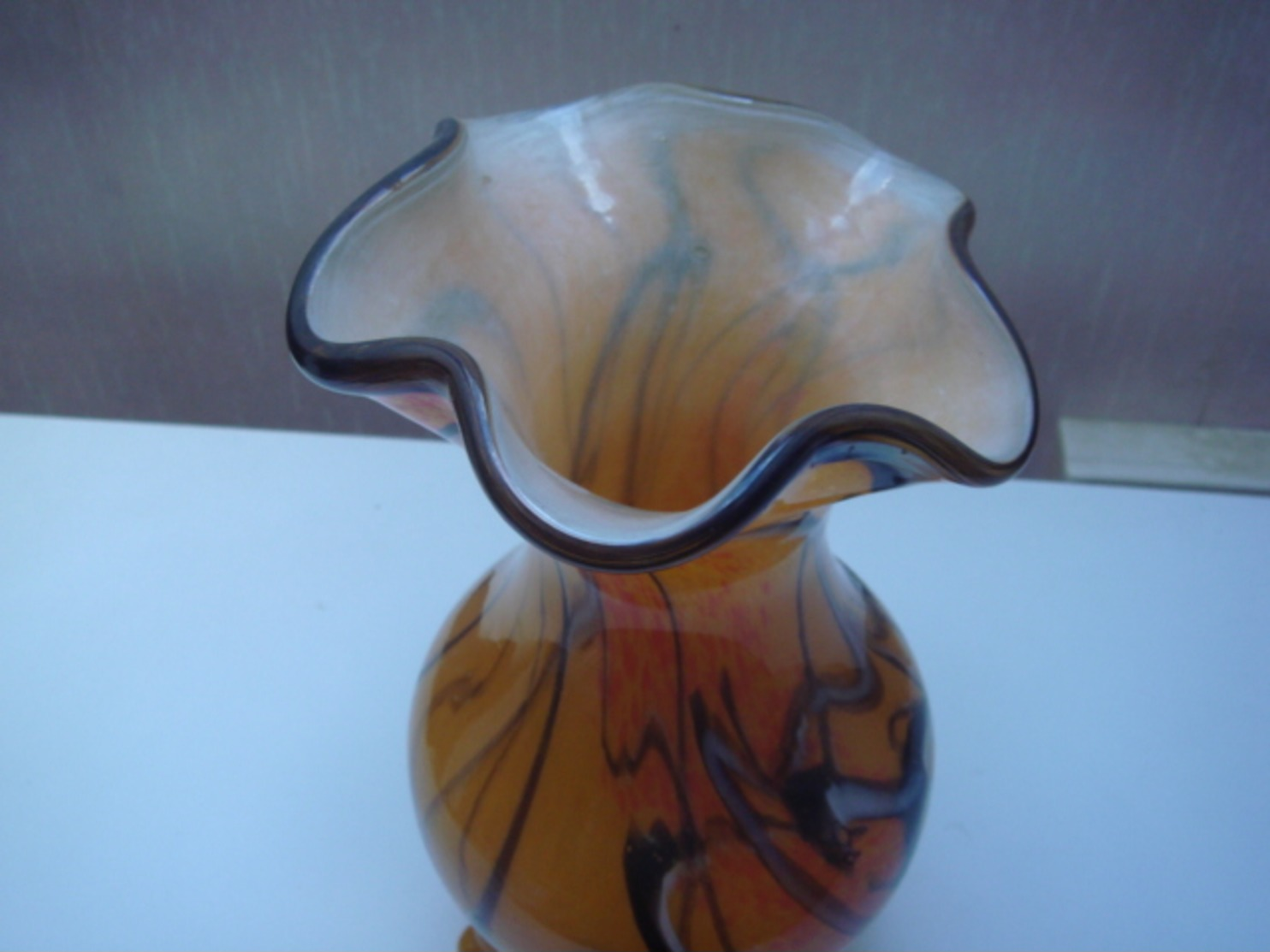 Vase Murano Jaune Souflé Bouche - Verre & Cristal