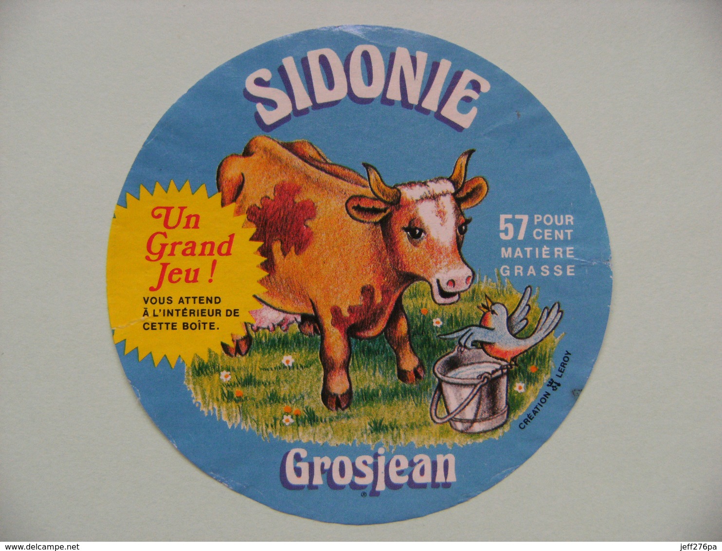 Etiquette Fromage Fondu - R.Grosjean&Fils - Portion Pub "SIDONIE"   A Voir ! - Fromage