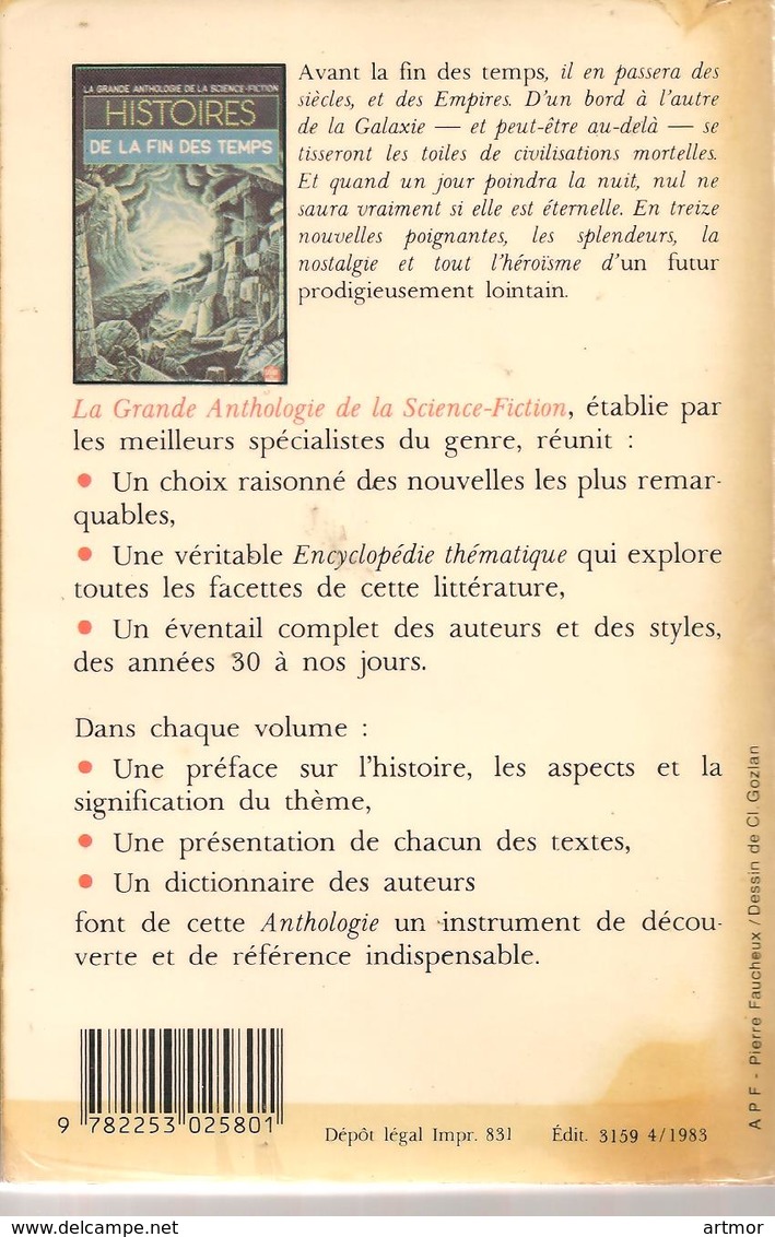 GRANDE ANTHOLOGIE DE LA SF - HISTOIRES DE LA FIN DES TEMPS  - EO 1983 - - Livre De Poche