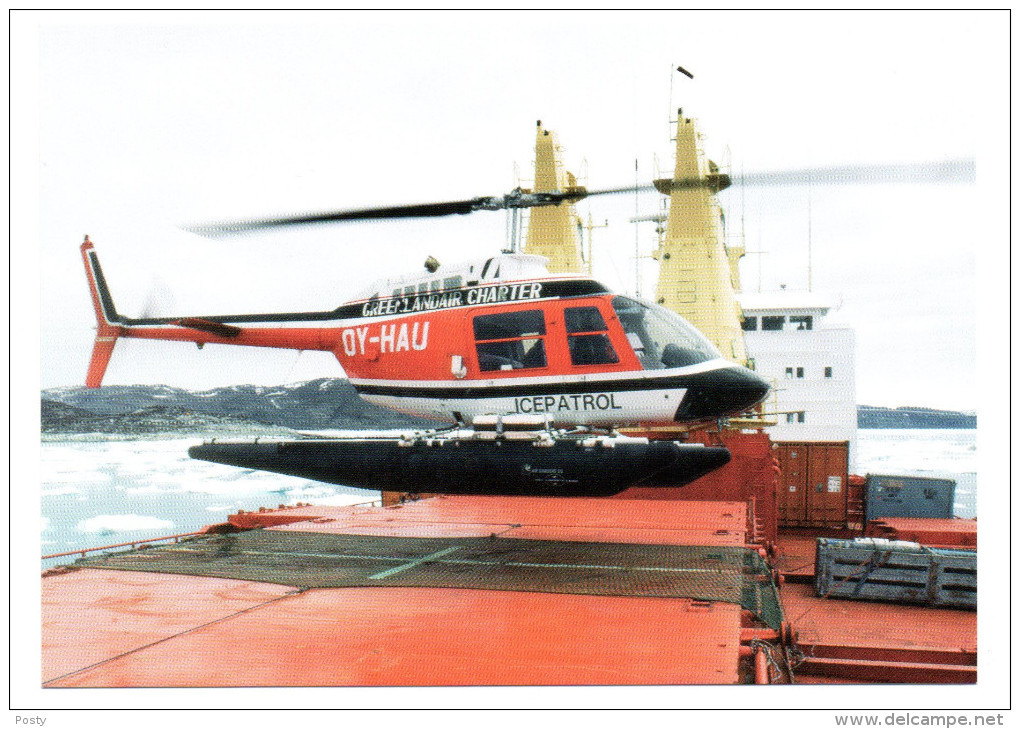 CPM - HELICOPTERE - OY-HAU - GREENLANDAIR - ICE PATROL - BELL 206 JET RANGER - GROENLAND - GREENLAND - Coul - Ann 2000 - - Hubschrauber