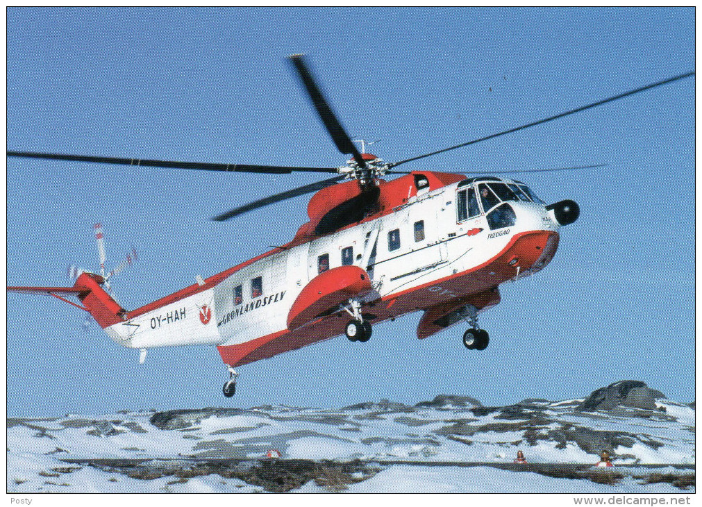 CPM - HELICOPTERE - OY-HAH - GRONLANDSFLY - SIKORSKY S61N - GROENLAND - GREENLAND - Coul - Ann 2000 - - Hubschrauber