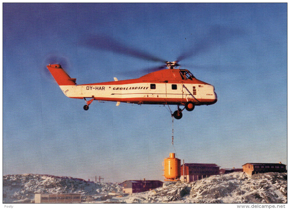 CPM - HELICOPTERE - OY-HAR - GRONLANDSFLY - SIKORSKY S58ET - GROENLAND - GREENLAND - Coul - Ann 2000 - - Hubschrauber