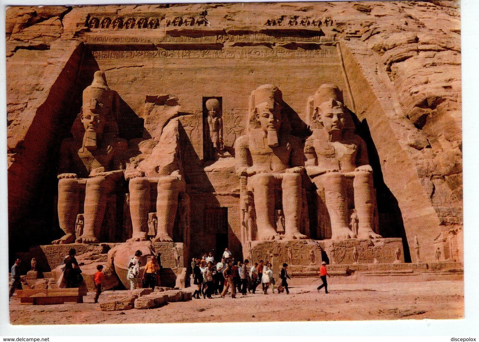 U3878 Nice Stamp 1986 On Postcard EGYPT, THE TEMPLE OF ABU SEMBEL - BOLLO O FRANCOBOLLO STORIA POSTALE - Temples D'Abou Simbel