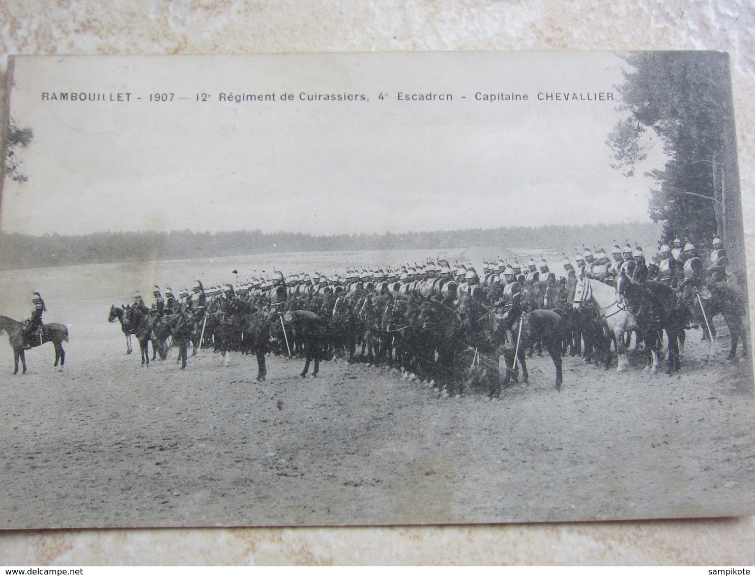 RAMBOUILLET 1907 - 12ème Régiment De Cuirassiers, 4ème Escadron, Capitaine Chevallier - Altri & Non Classificati