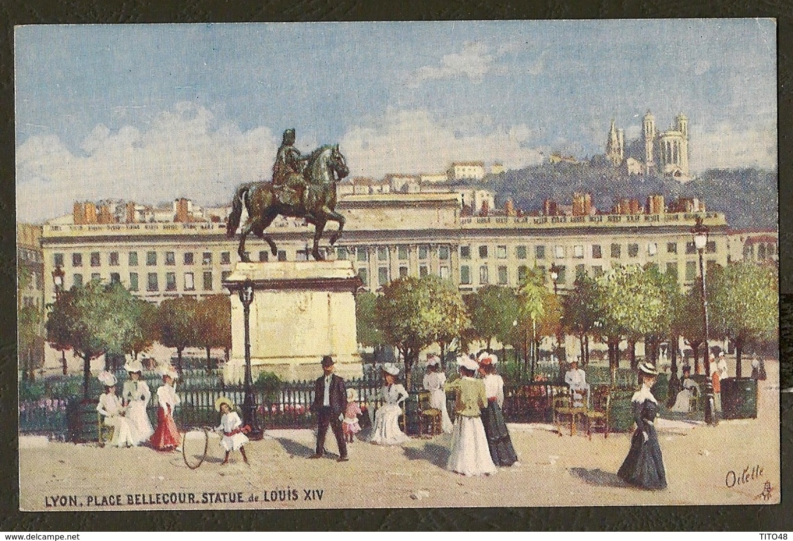 CP-LYON - Place BELLECOUR - Statue De Louis XIV - Autres & Non Classés