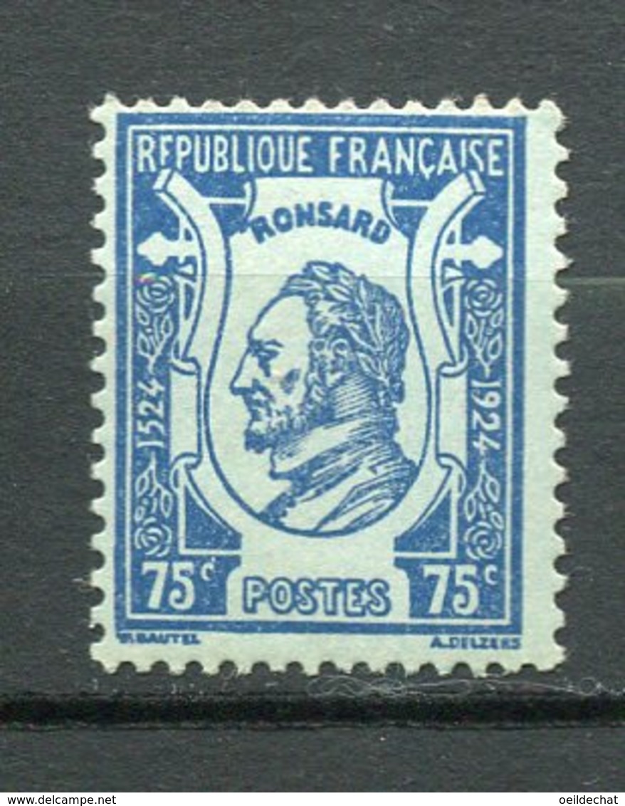 9761 FRANCE N° 209 ** 4é Centenaire De La Naissance Du Poète Pierre De Ronsard (1524-1585)    1924  TB - Neufs