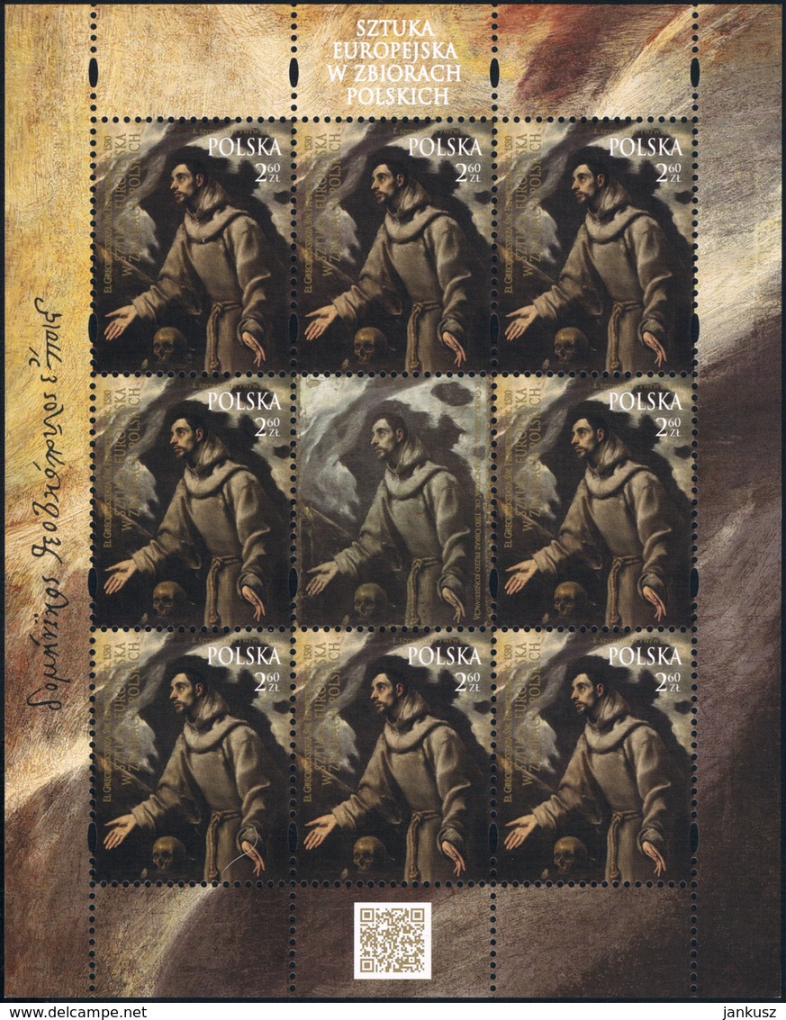 Poland 2017 Fi 4787 Mi 4937 European Art In Polish Collections - Unused Stamps