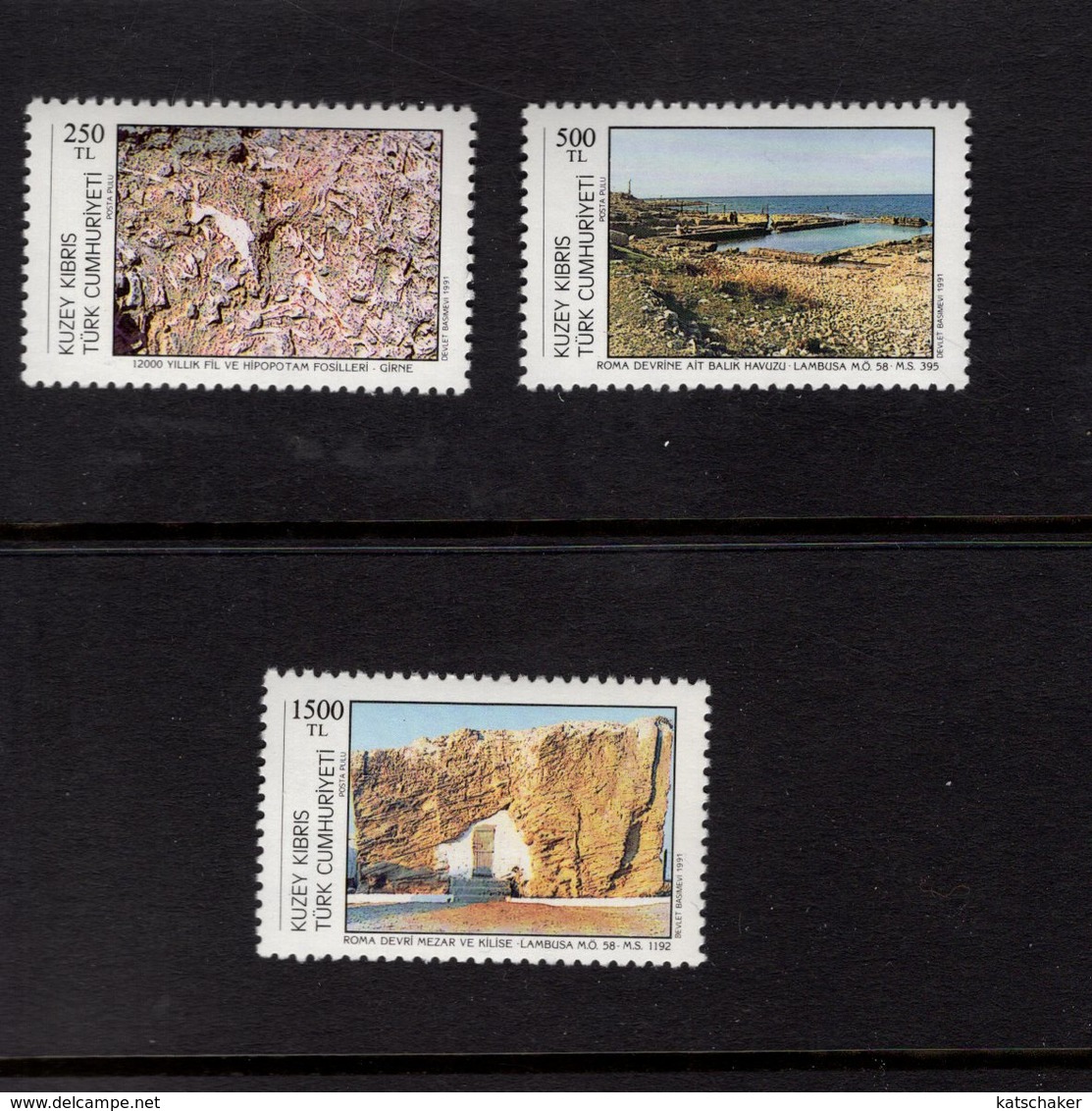 672676630 TURKISH CYPRUS 1991 POSTFRIS MINT NEVER HINGED POSTFRISCH EINWANDFREI SCOTT 317 318 319 TOURISM - Neufs