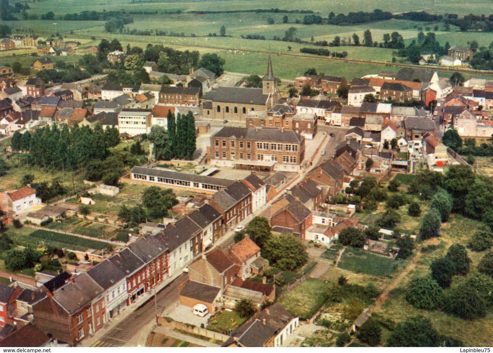 CPA Belgique Namur Jemeppe Sur Sambre Vue Aérienne Rue Neuve - Jemeppe-sur-Sambre