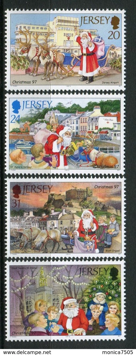 GRANDE-BRETAGNE- ILE  DE  JERSEY : Y&T N°  799/802  TIMBRES  NEUFS  SANS  TRACE  DE  CHARNIERE . - Jersey