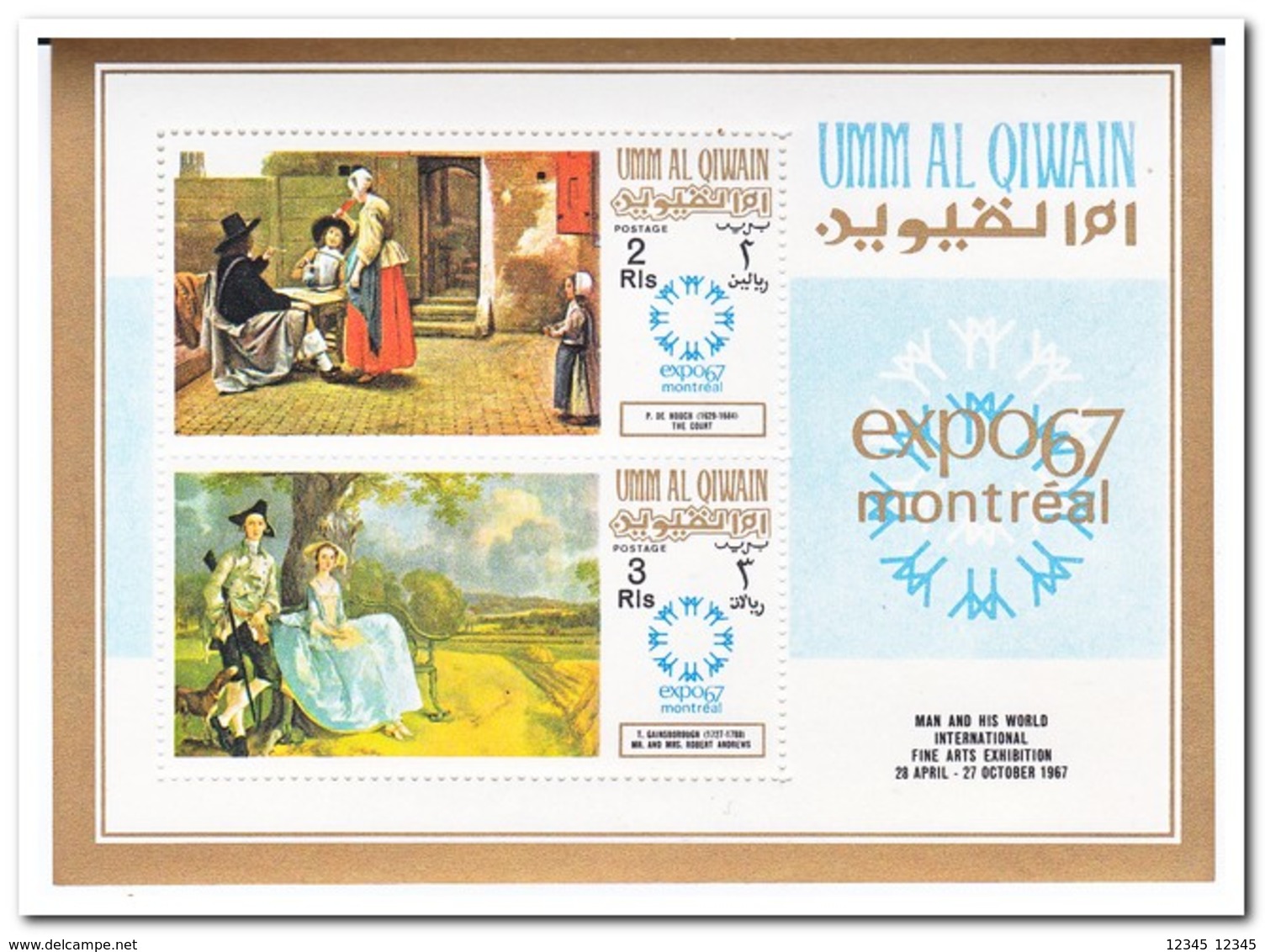 Umm Al-Qiwain 1967, Postfris MNH, Paintings EXPO '67 - Umm Al-Qiwain