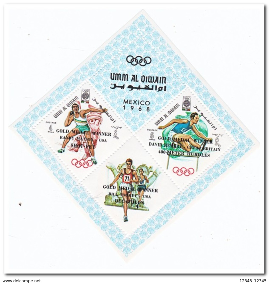 Umm Al-Qiwain 1968, Postfris MNH, Olympic Games With Overprint - Umm Al-Qiwain