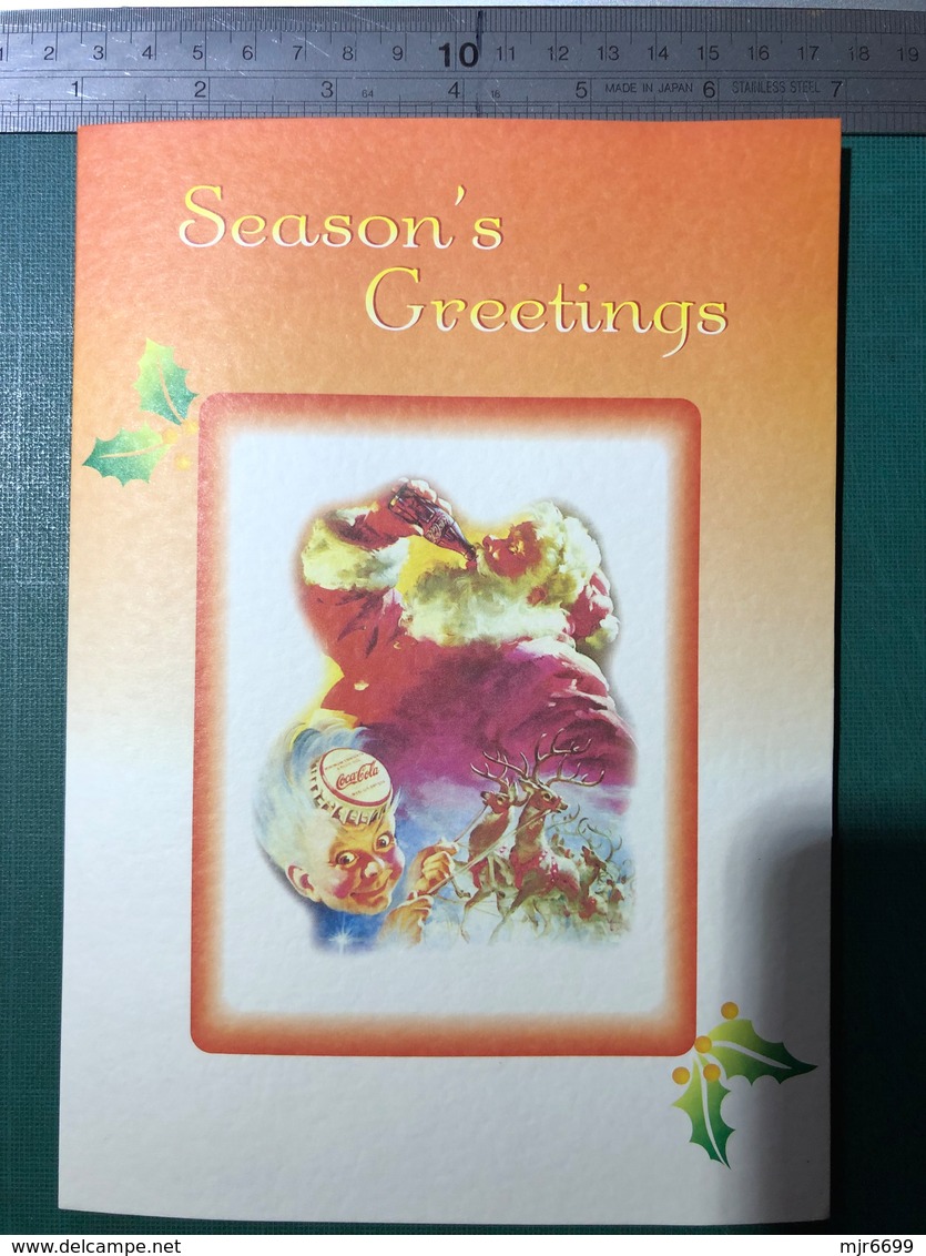 MACAU 1997\98 CTM PHONE CARD ISSUE FOR CHRITSMAS & NEW YEAR & COCACOLA. VERY SPECIAL WITH GREETING CARD & ENVELOPE - Macao