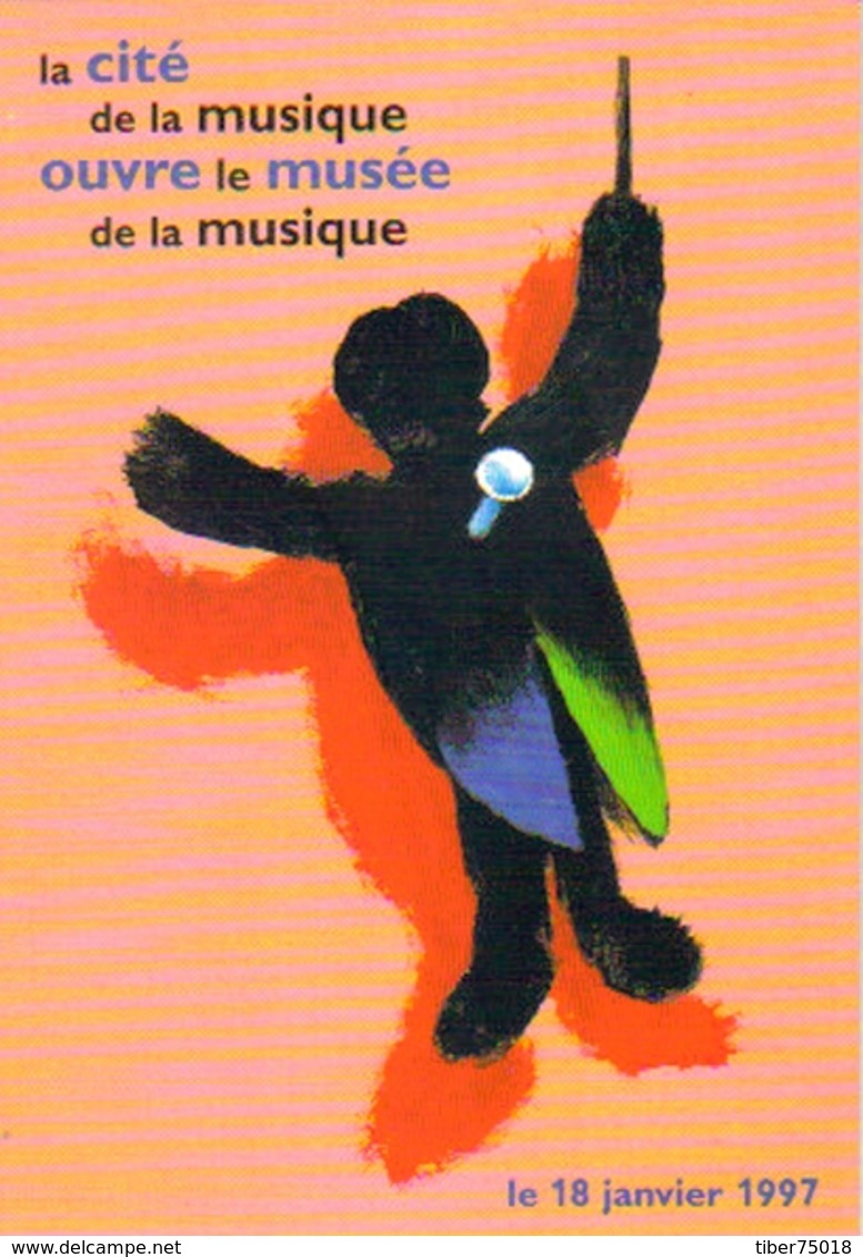 Carte Postale "Cart'Com" - Série Expositions - La Cité De La Musique Ouvre Le Musée De La Musique (Chef D'orchestre) - Musées