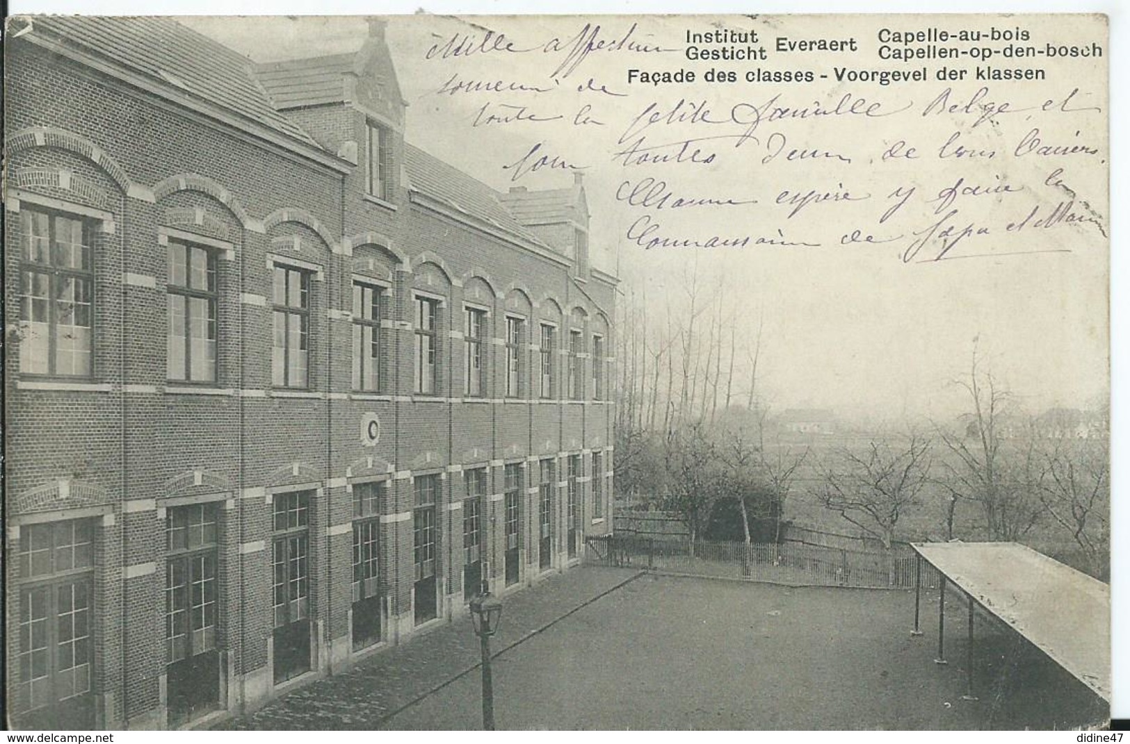 BELGIQUE - CAPELLE AU BOIS - Institut Everaert - Facade Des Classes - Kapelle-op-den-Bos