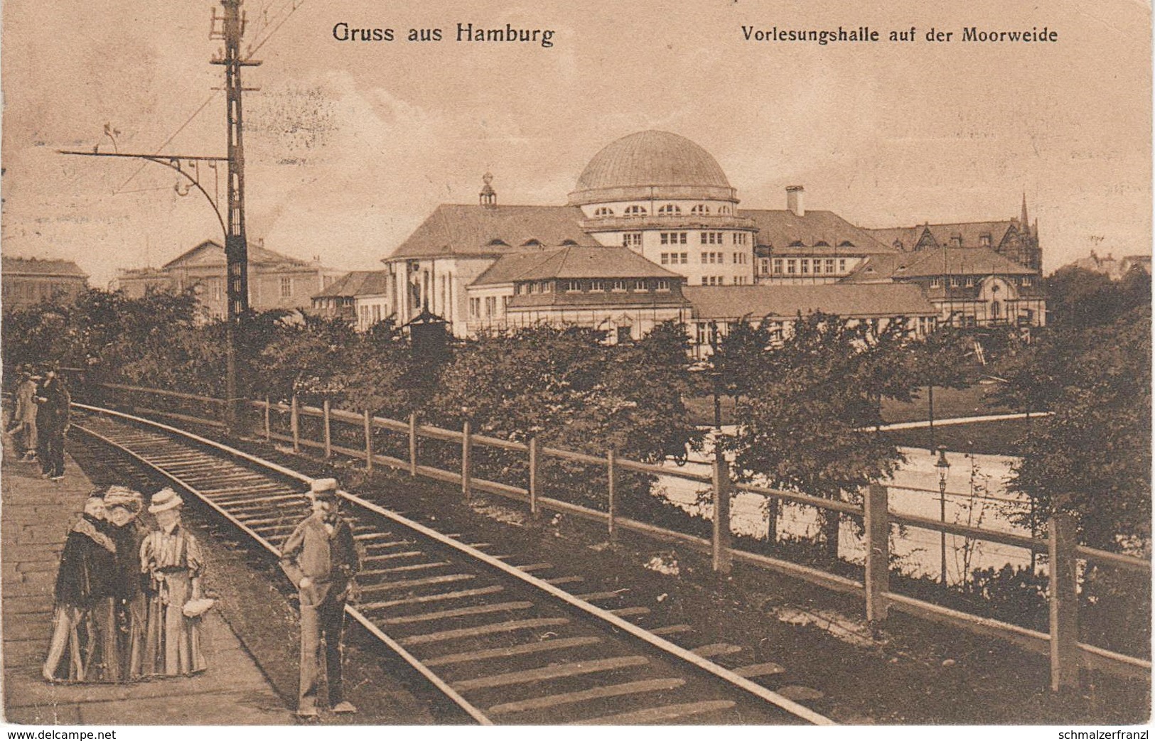 AK Hamburg Moorweide Vorlesungshalle Universität Eisenbahn Strecke Bahnhof Dammtor ? Edmund Siemers Allee Rotherbaum - Eimsbüttel