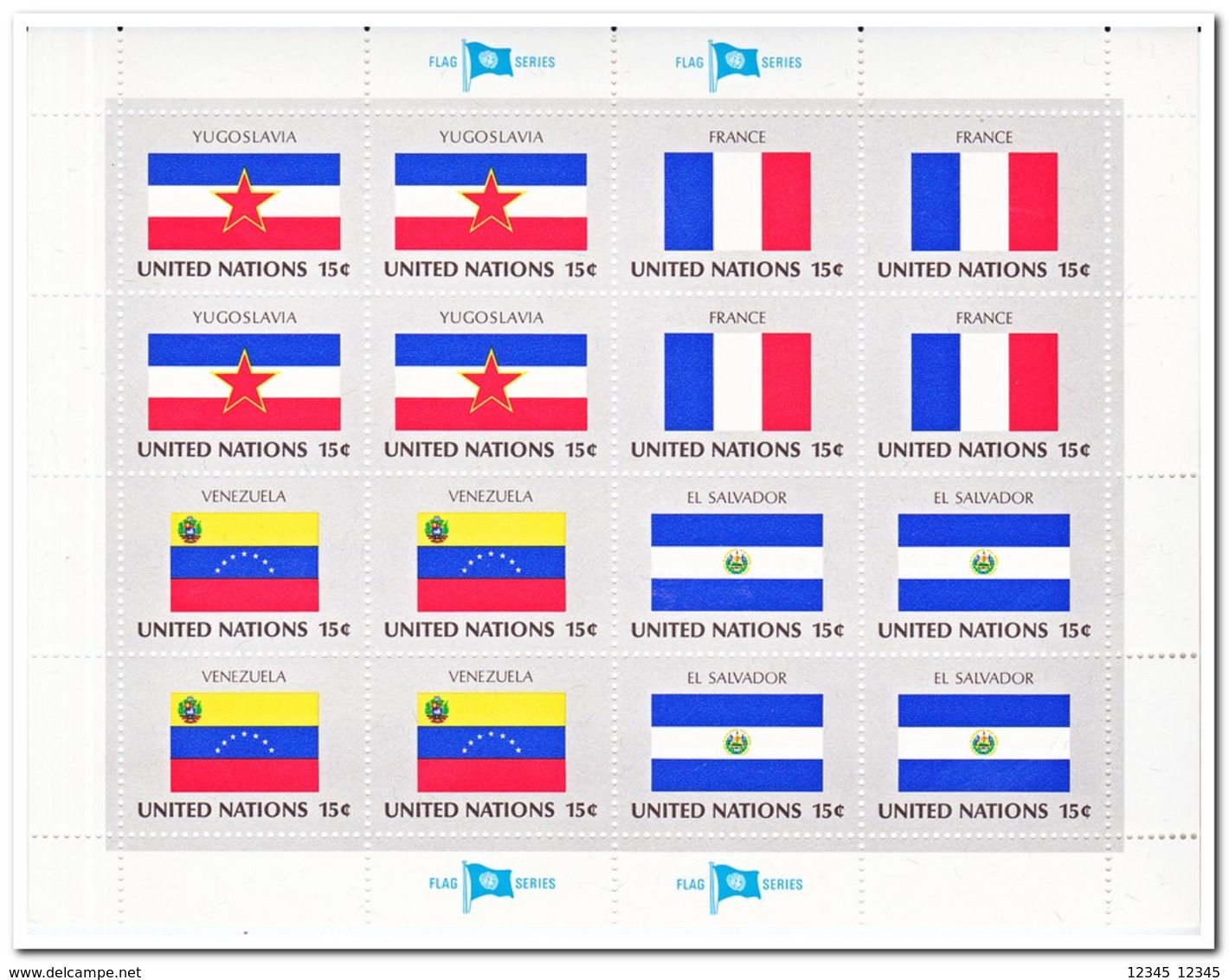 VN New York 1980, Postfris MNH, Flags ( Complete Set ) - Ongebruikt