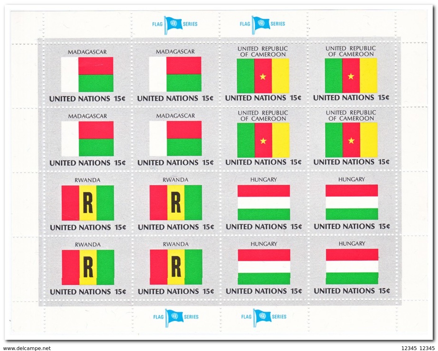 VN New York 1980, Postfris MNH, Flags ( Complete Set ) - Ongebruikt