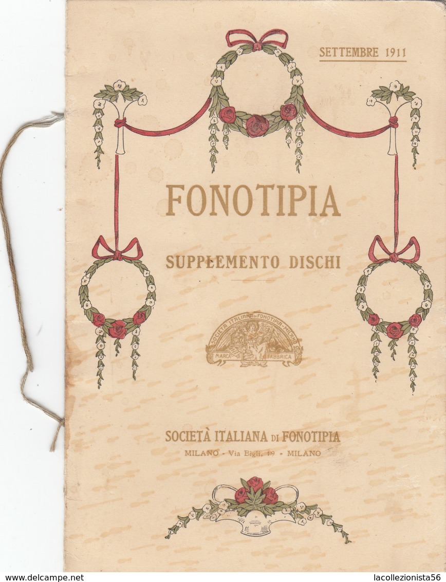 9105-FONOTIPIA-VIOLINISTA FRANZ VON VECSEY CON IL SUO "STRADIVARIUS"-1911 - Publicités