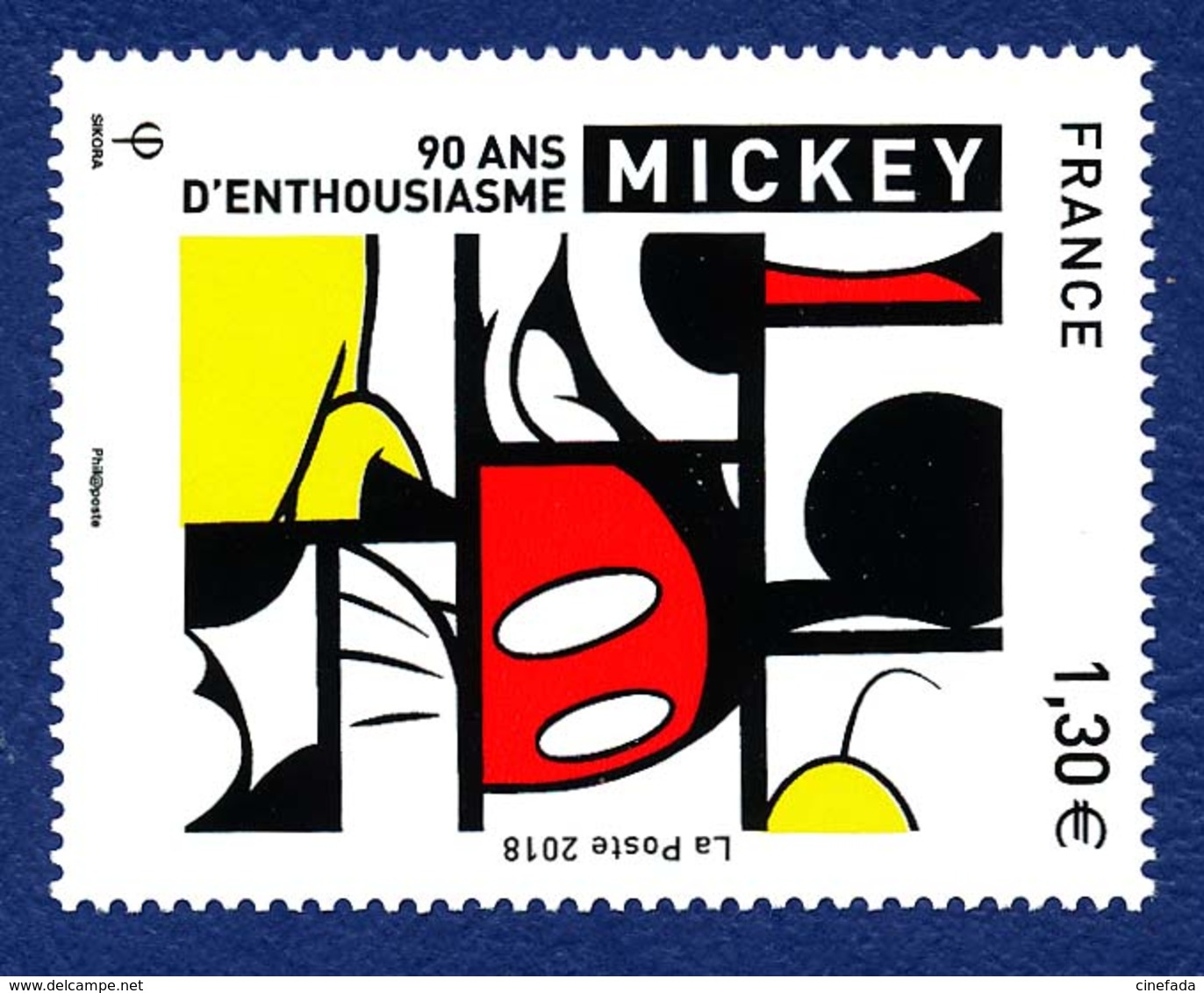 FRANCE 2018. Mickey 90 Ans D'enthousiasme. Neuf**. Cinéma, Film, Movie. - Disney