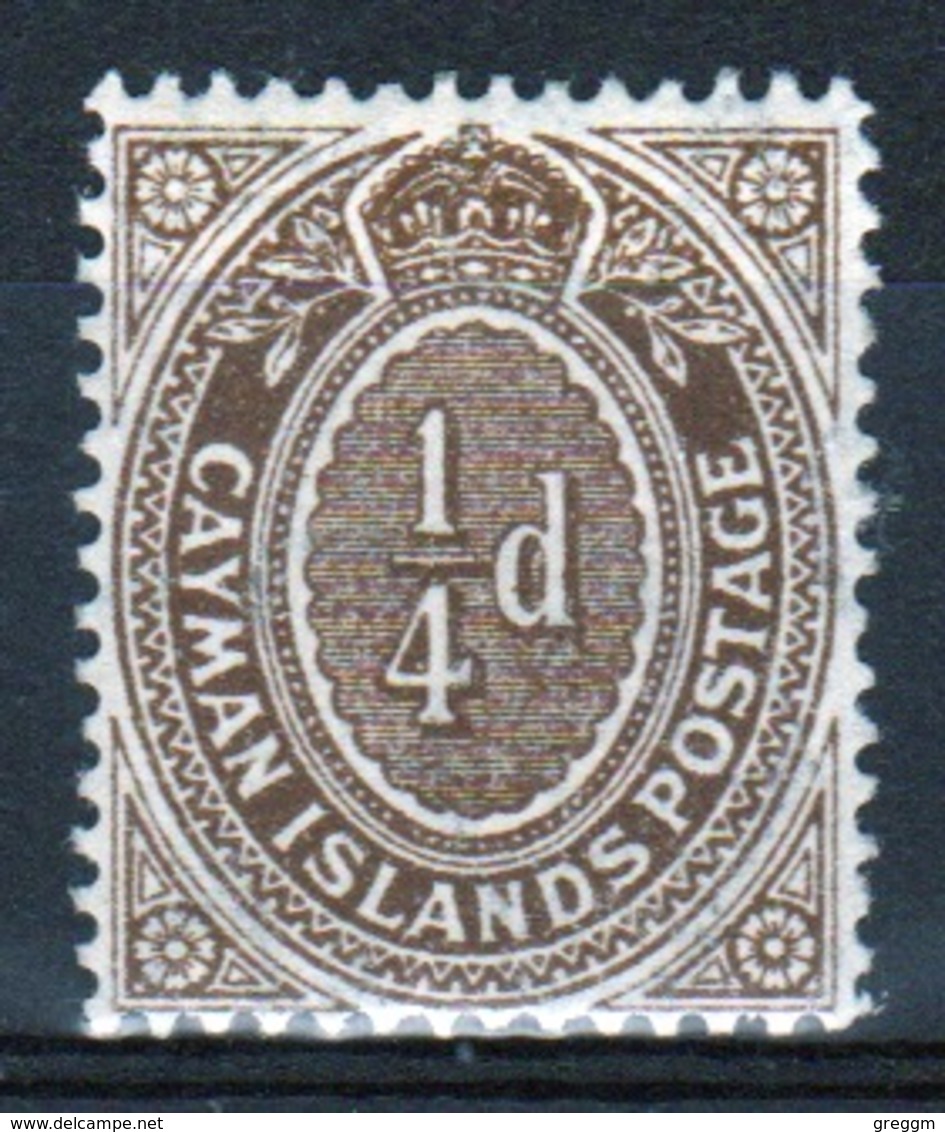 Cayman Islands 1908 Single ¼d Grey Brown Definitive Stamp. - Cayman Islands