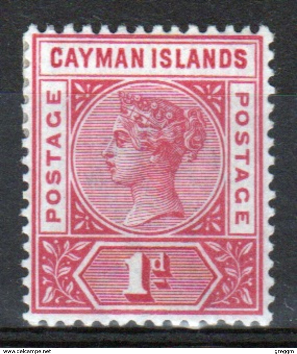 Cayman Islands 1900 Queen Victoria Single 1d Rose Carmine Definitive Stamp. - Cayman Islands