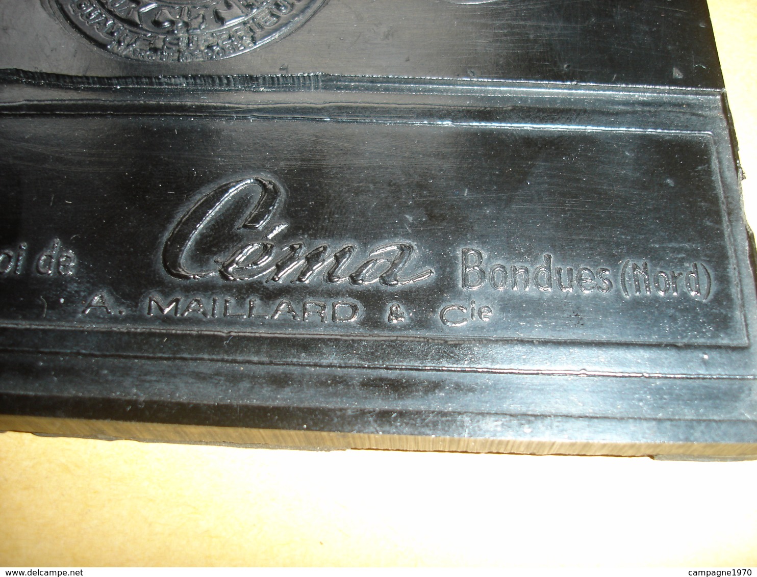 A VOIR TRES RARE !! BONDUES ( NORD TOURCOING LILLE ) - PLAQUE BAKELITE CEMA MAILLARD ET CIE ( CONTRE CACHET ) - Other & Unclassified