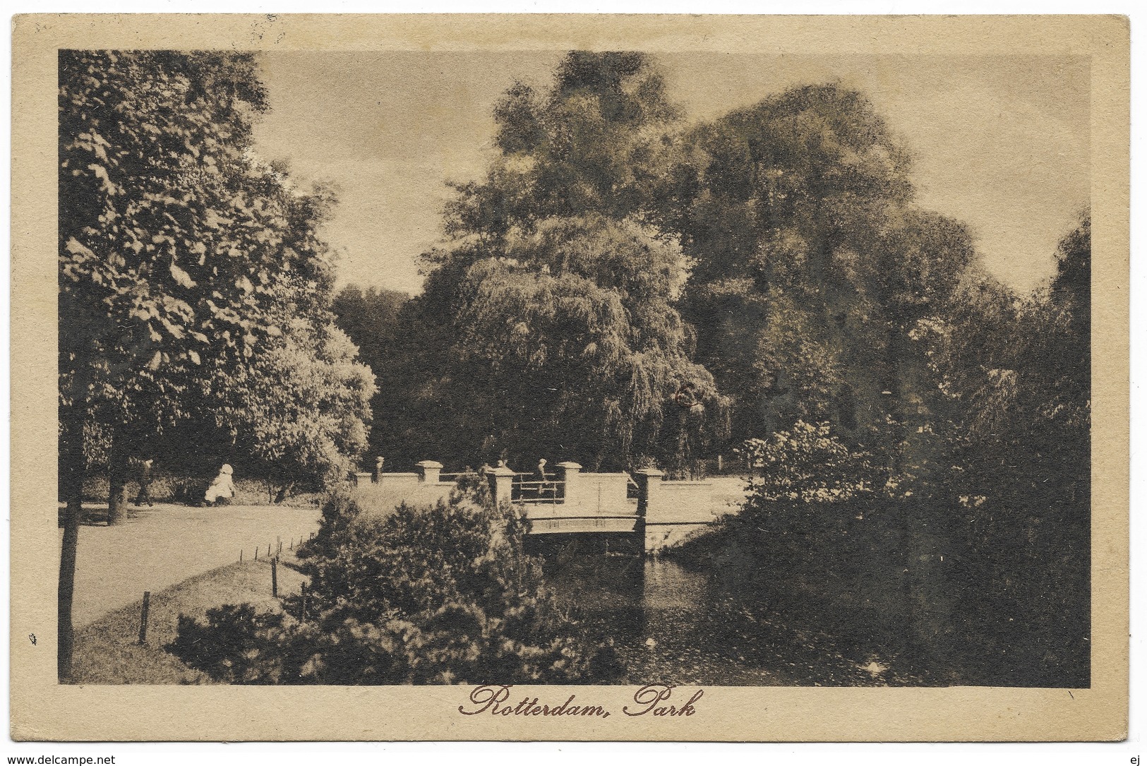 Rotterdam, Park - BMS - Postmark 1919 - Rotterdam