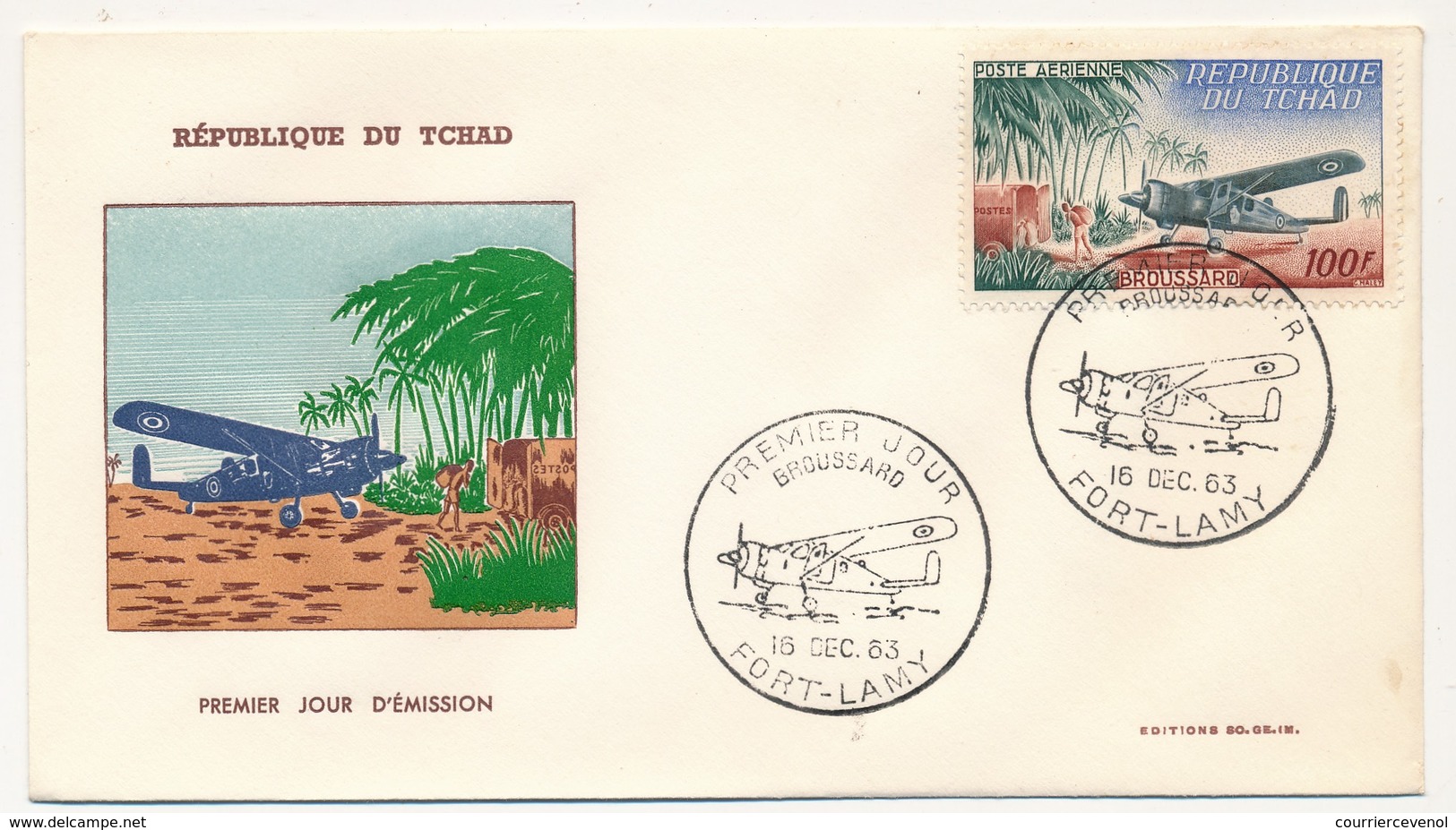 TCHAD => FDC - Avion "Broussard" - 16 Decembre 1963 - Fort-Lamy - Ciad (1960-...)