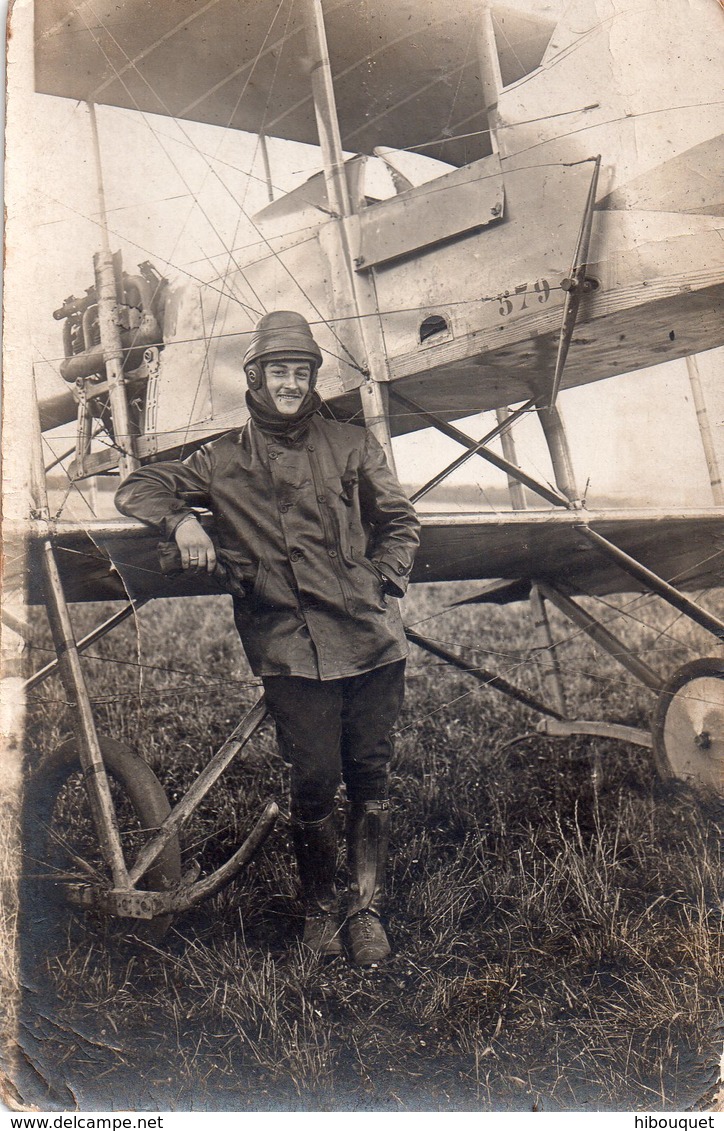 Photo Carte Très Rare D'un Pilote Auprès De Son Avion Farman F 40 Dit "Planche à Pain" - 1914-1918: 1st War