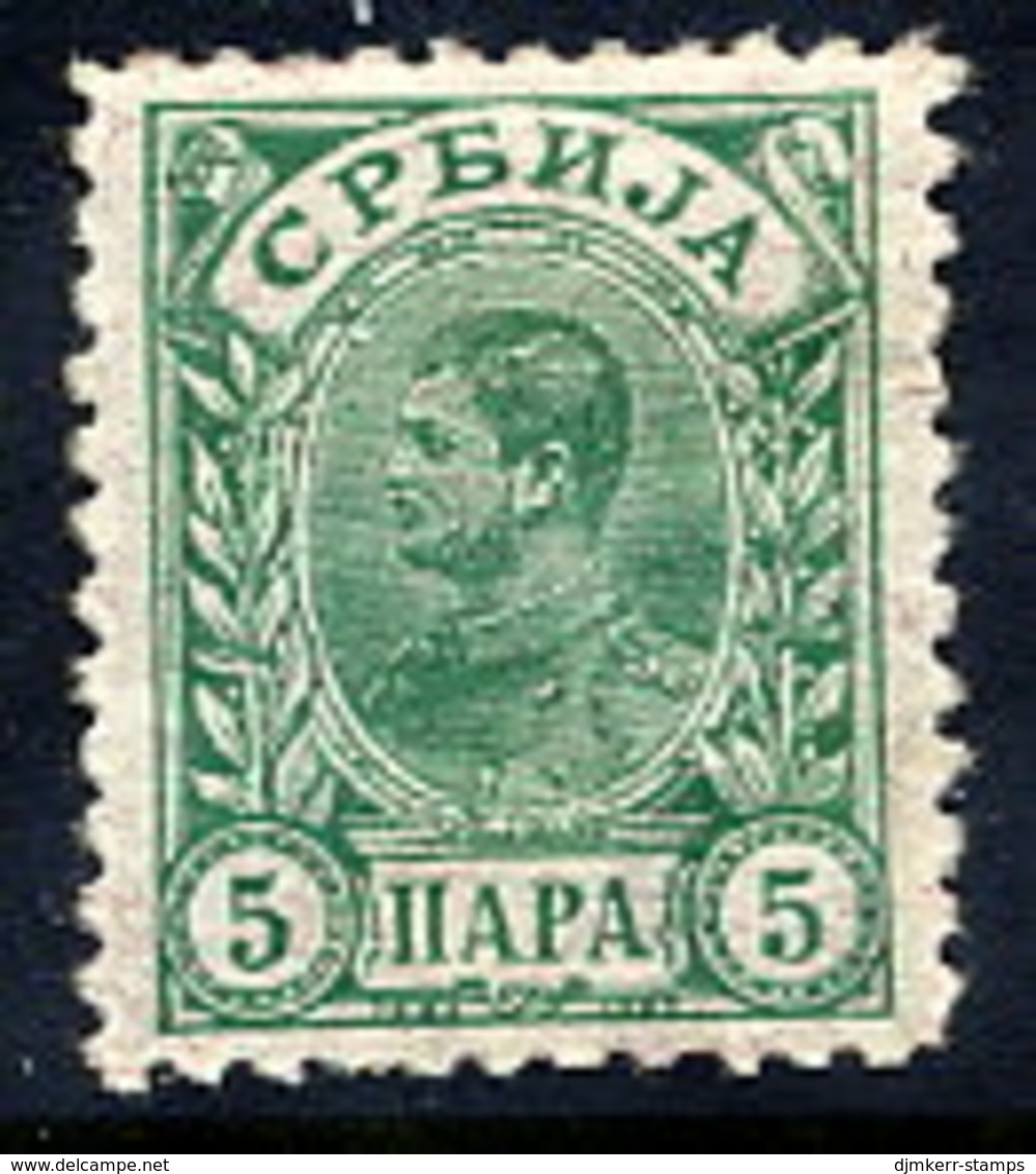 SERBIA 1894 Alexander I  Definitive 5 Pa. Perforated 11½ MNH / **.  Michel 35B - Serbien