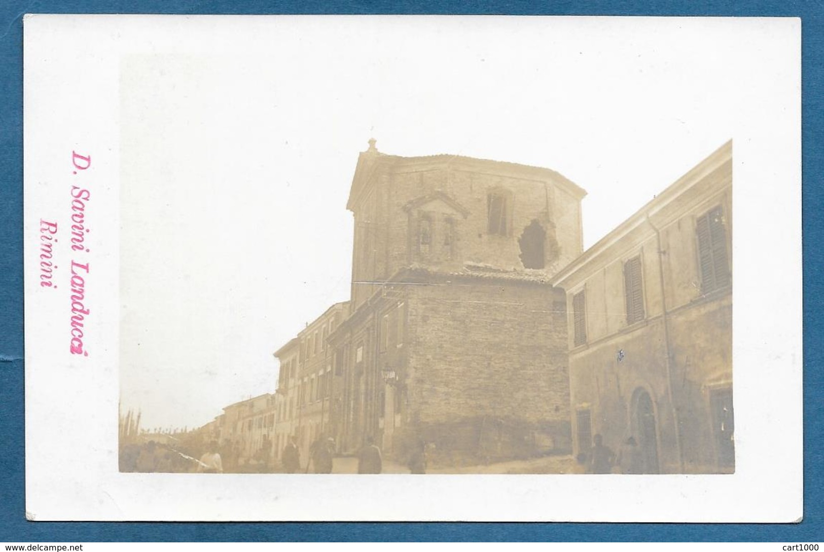 FOTO CARTOLINA TERREMOTO DI RIMINI? 1916? NON VG. - Rimini