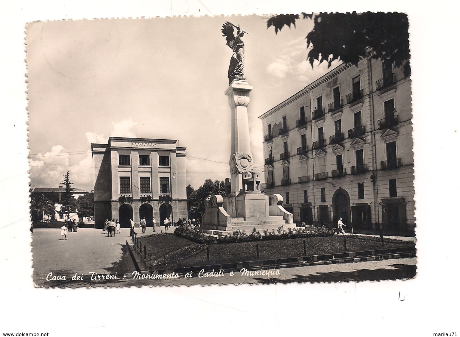 M7506 CAMPANIA CAVA DEI TIRRENI SALERNO 1957 VIAGGIATA MANCA FRANCOBOLLO - Cava De' Tirreni