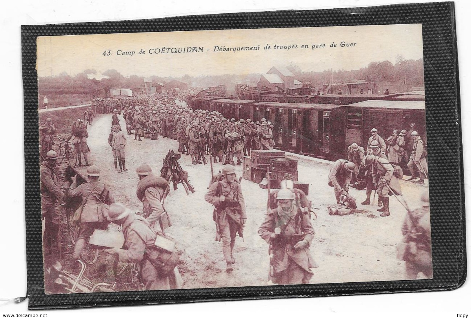 CPA Camp De Coetquidan Arrivée Des Troupes En Gare De Guer - Guer Coetquidan
