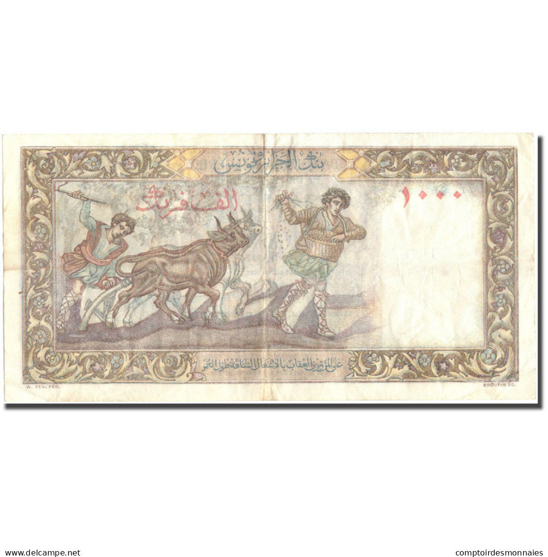 Billet, Algeria, 1000 Francs, 1957, 1957-02-14, KM:107b, TB+ - Algérie