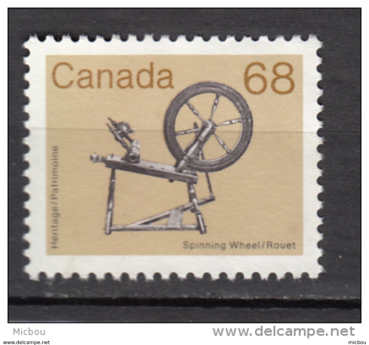 Canada, MNG, Spinning Wheel, Rouet, Textile, Bois, Wood - Textile