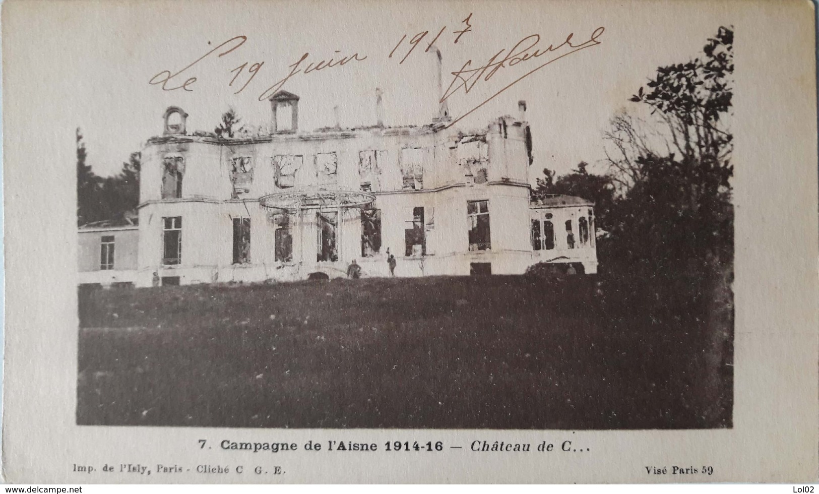 CHATEAU DE C.. (Aisne) - CRAONNELLE - CAMPAGNE DE L'AISNE 1914-1916 - Other & Unclassified