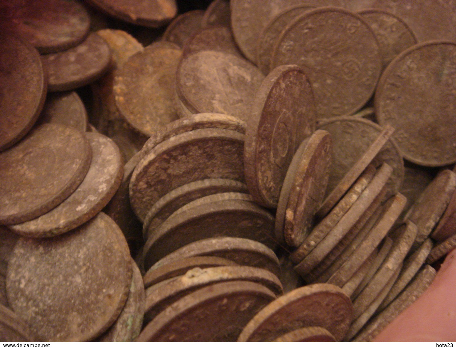 Germany 1940 -1943 NAZI Swastika 1,5,10 Pfennig Coin REAL WWII Lot Of 10 Coins - Sammlungen