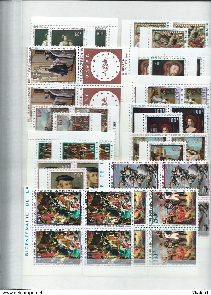AFRIQUE. Lot de timbres neufs ** par multiples sur 13 pages. Ex colonies après indépendance.