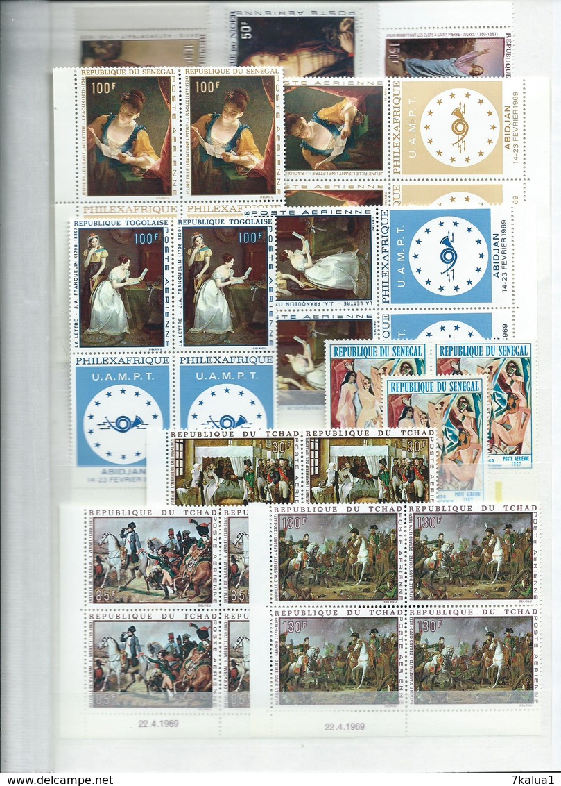 AFRIQUE. Lot de timbres neufs ** par multiples sur 13 pages. Ex colonies après indépendance.