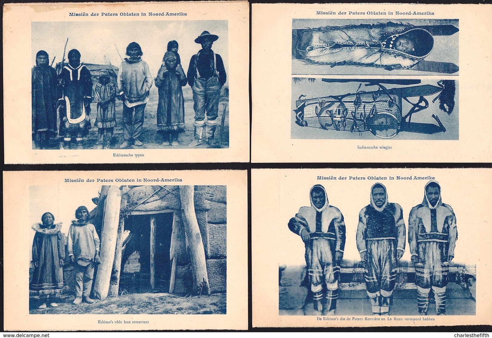 AROUND 1910 - 9 X VINTAGE OLD CARD NEWFOUNDLAND & LABRADOR - INUIT SLEIGH - ESKIMO - ALASKA - SIBERIA - Autres & Non Classés