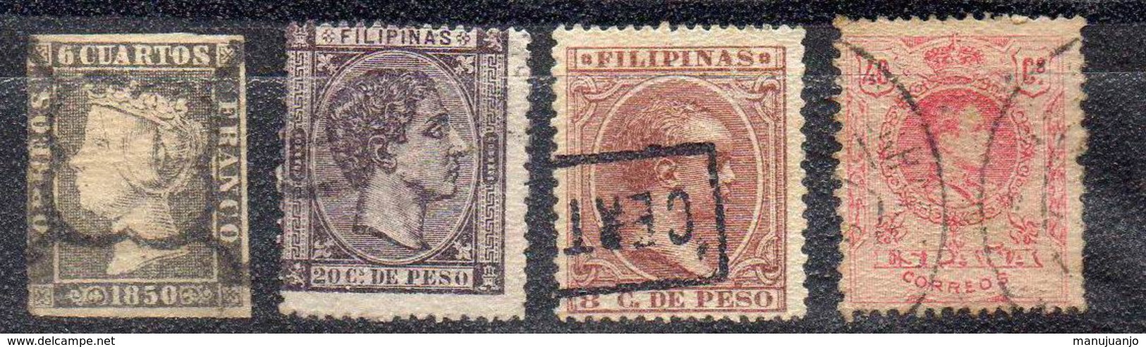 ESPAGNE Et COLONIES !  Timbres Anciens Et Des PHILIPPINES Depuis 1850 - Colecciones