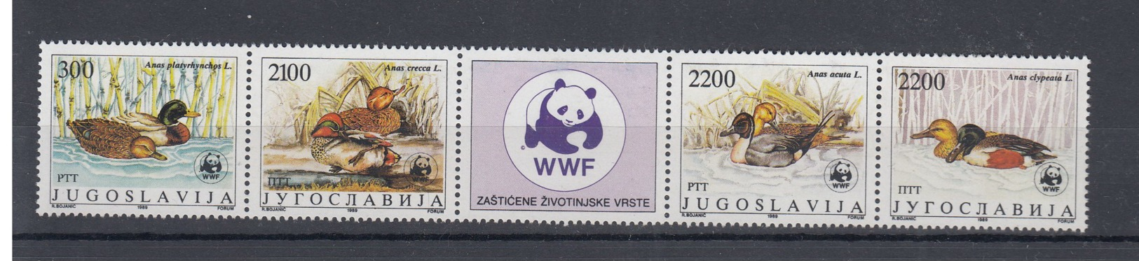 Jugoslavien (BBK) Michel Cat.No. Mnh/** 2328/2331 Bird Strip - Ongebruikt