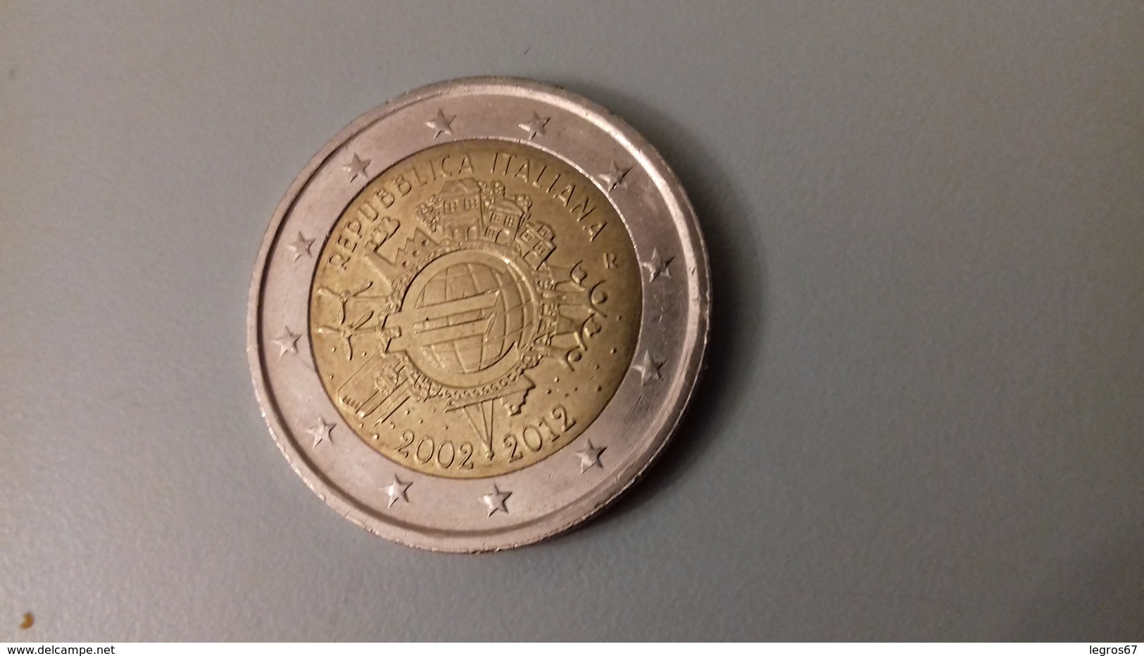 PIECE DE 2 EURO COMMEMORATIVE ITALIE 2012 - 10 ANS DE L'EURO TYPE A - Italie