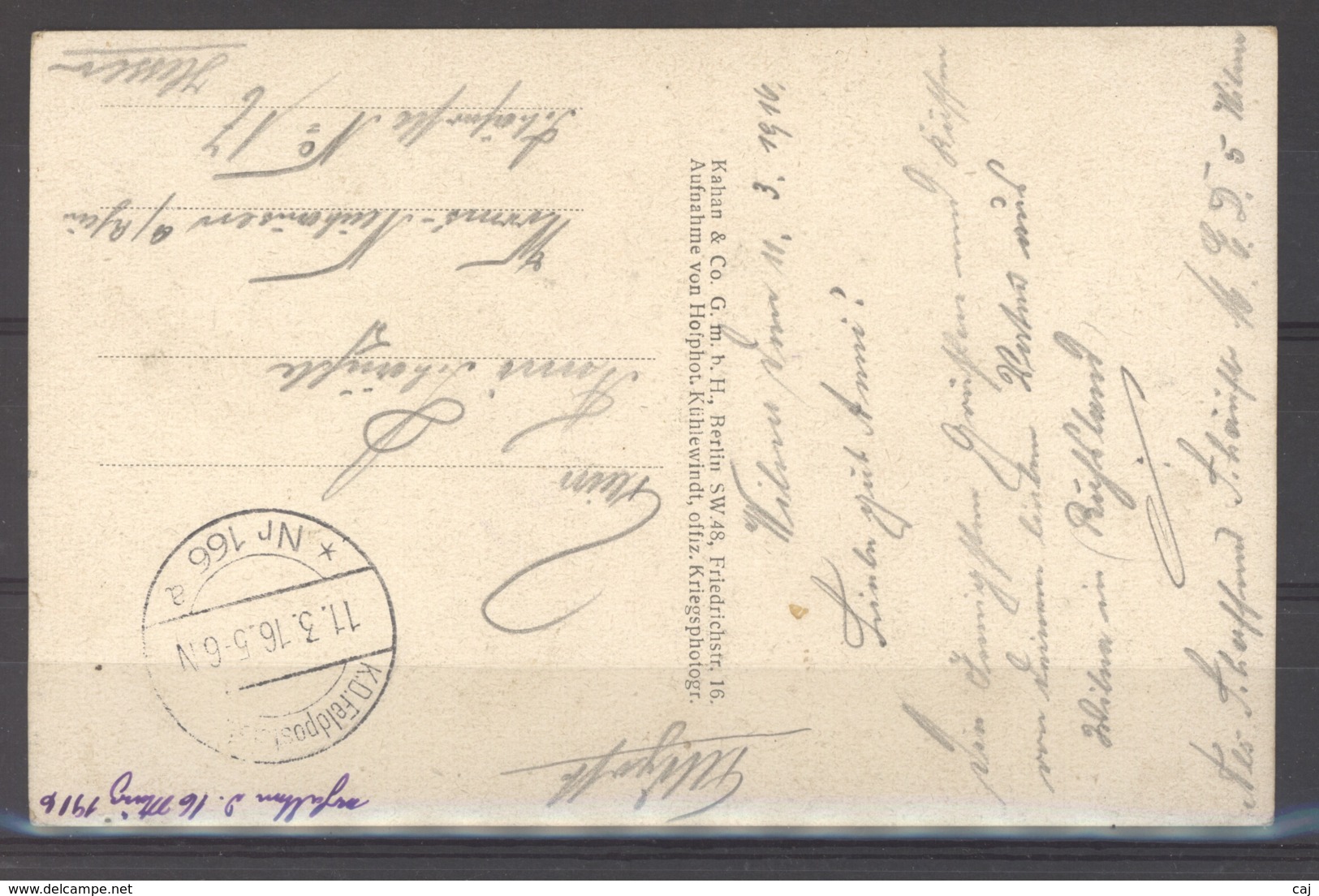 Allemagne  -  Russisch Polen  :  Feldpost Wilna  KDF  166 - Occupation 1914-18