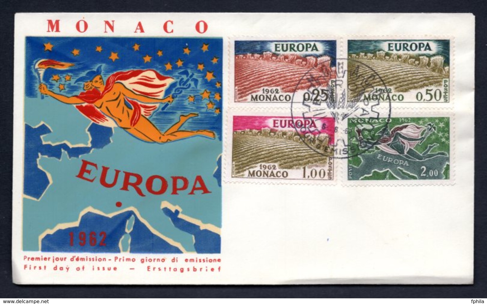 1962 MONACO EUROPA CEPT FDC - FDC