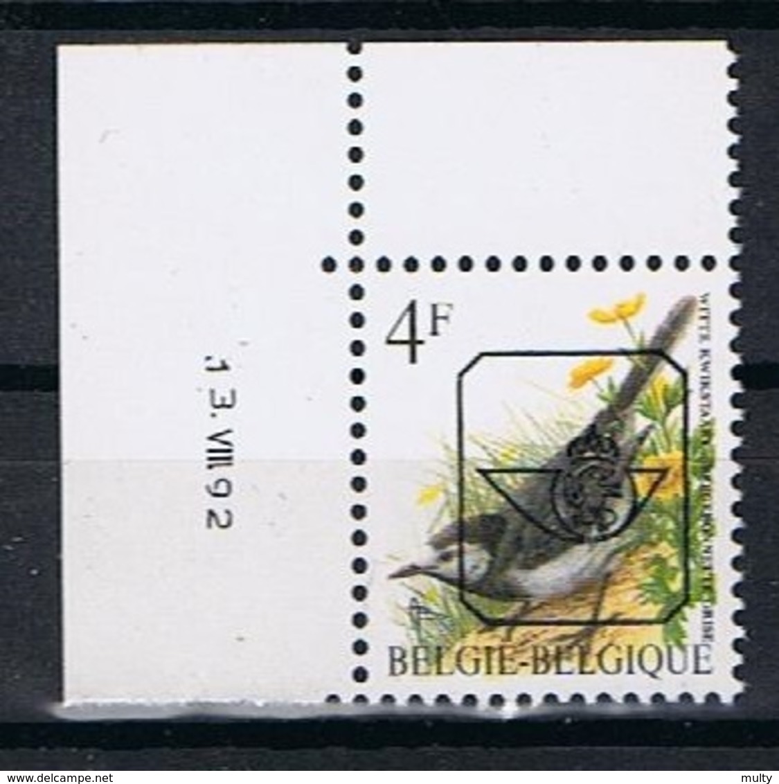Belgie OCB 824 (**) Met Drukdatum 13.VIII.92 - Typos 1986-96 (Vögel)