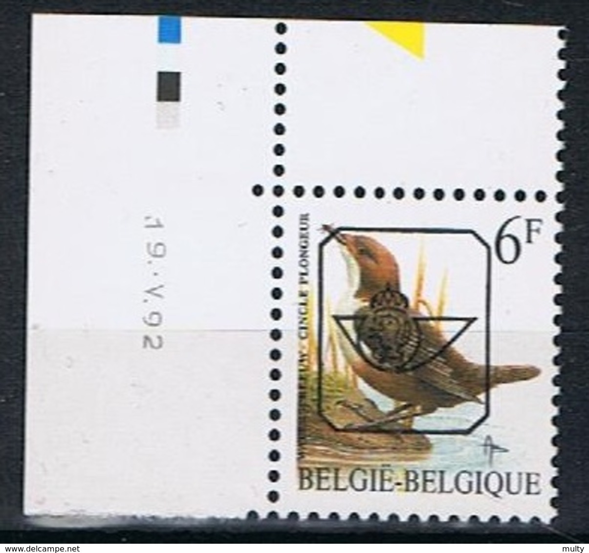 Belgie OCB 829 (**) Met Drukdatum 19.V.92 - Typografisch 1986-96 (Vogels)