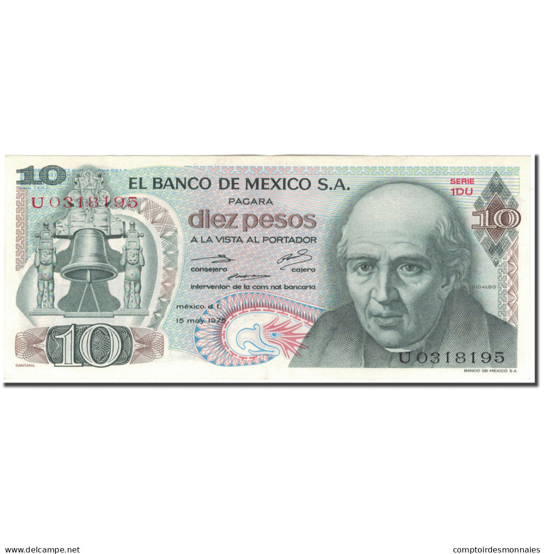 Billet, Mexique, 10 Pesos, 1975-05-15, KM:63h, SUP - Mexique